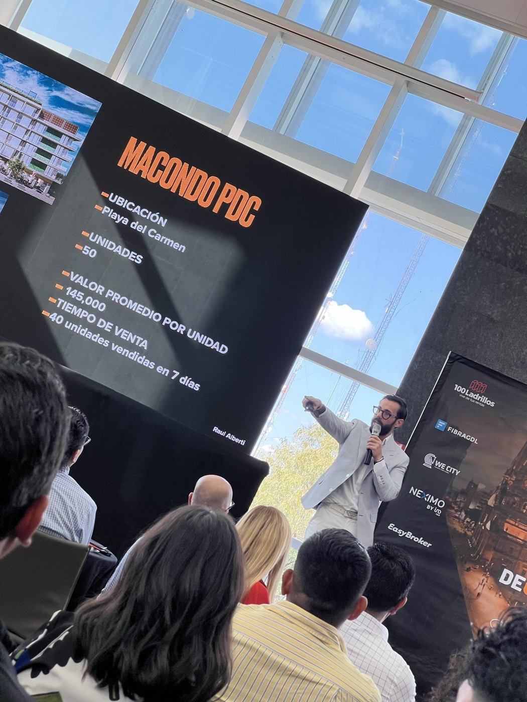 Vinny Govea presenting at a developer activation event.